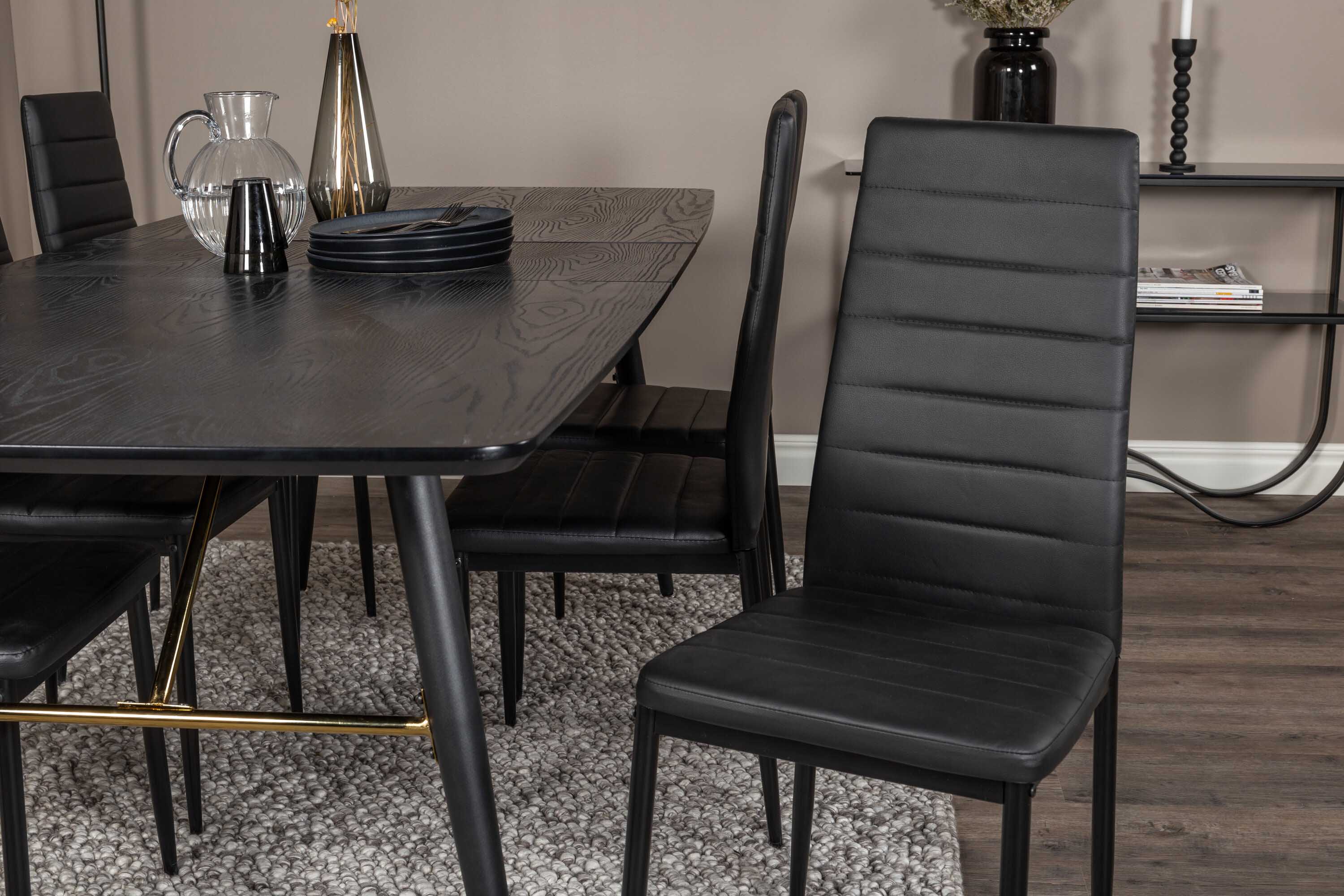 Black Veneer & Slim highback ruokailuryhmä