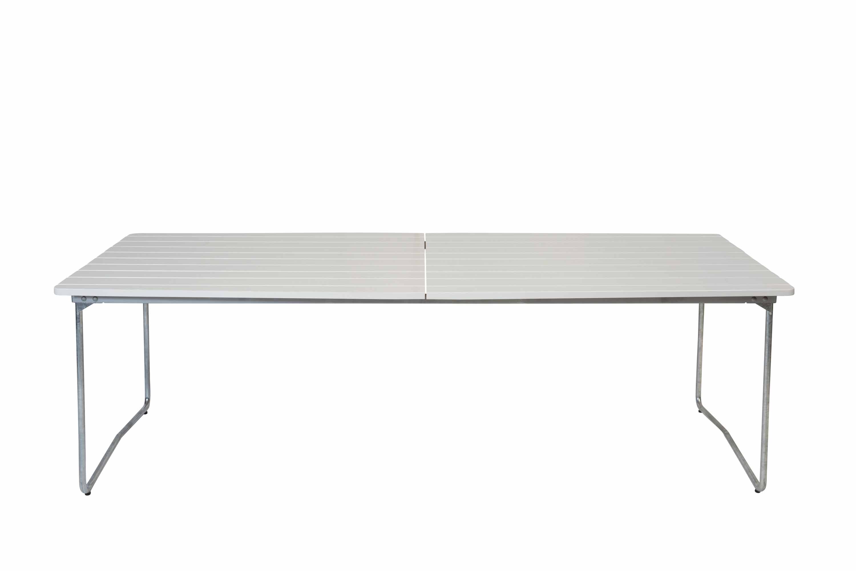 Table B31 230 - White lacquered oak with hot galvanized base