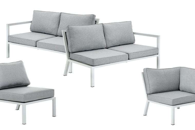 Belfort-serien fra Brafab
Belfort-serien består av en rekke utemøbler som spisebord, stoler, sofaer og lenestoler. Dette lar deg innrede hele terrassen eller hagen din med møbler i samme stil, og matche spisegruppen og salonggruppen med moduler med hverandre for en enhetlig følelse. Du kan også komplettere loungegruppen din med en stilig lenestol i Belfort-serien slik de gjorde på forrige bilde.