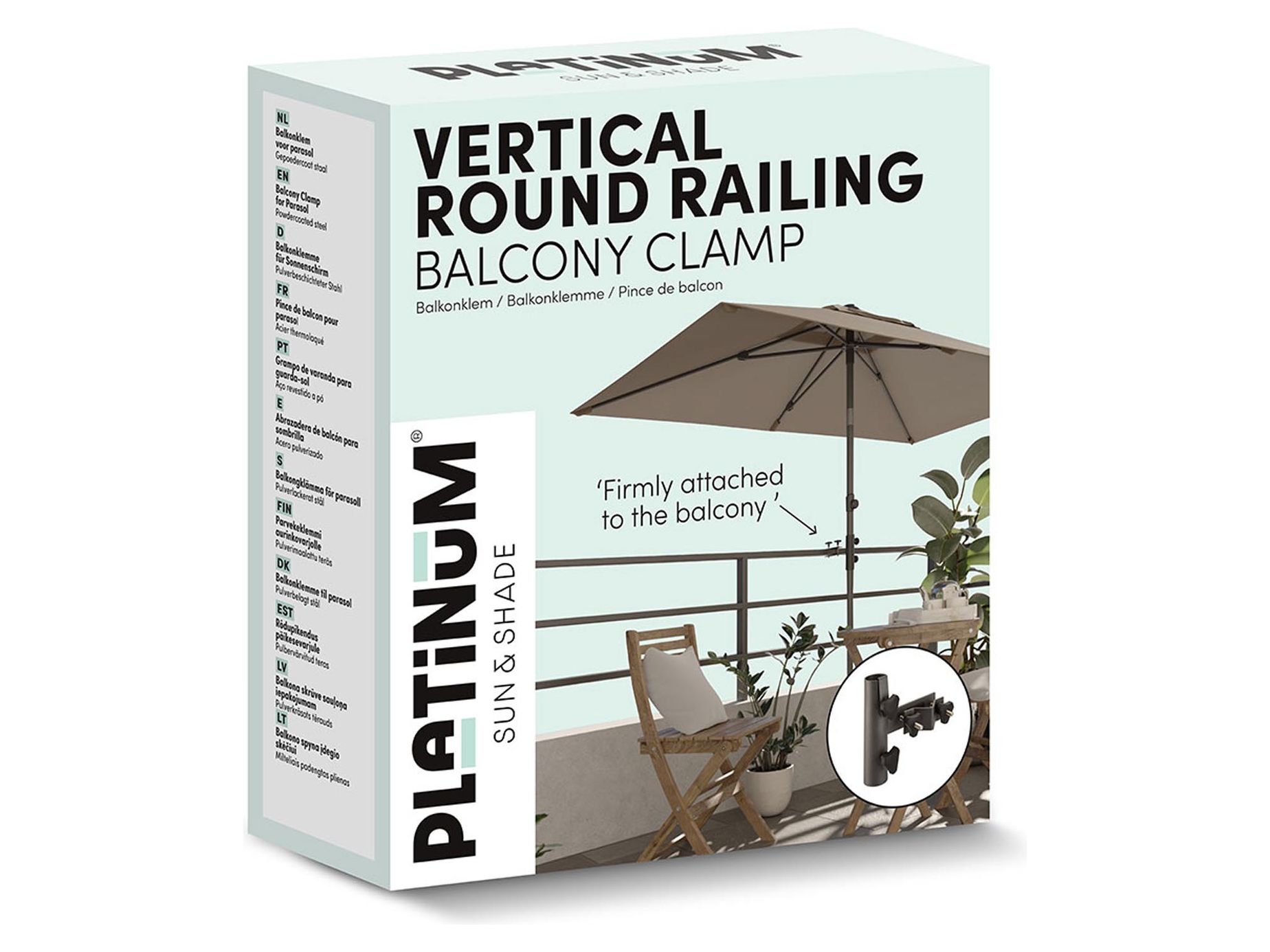 Parasollfäste rund vertikal