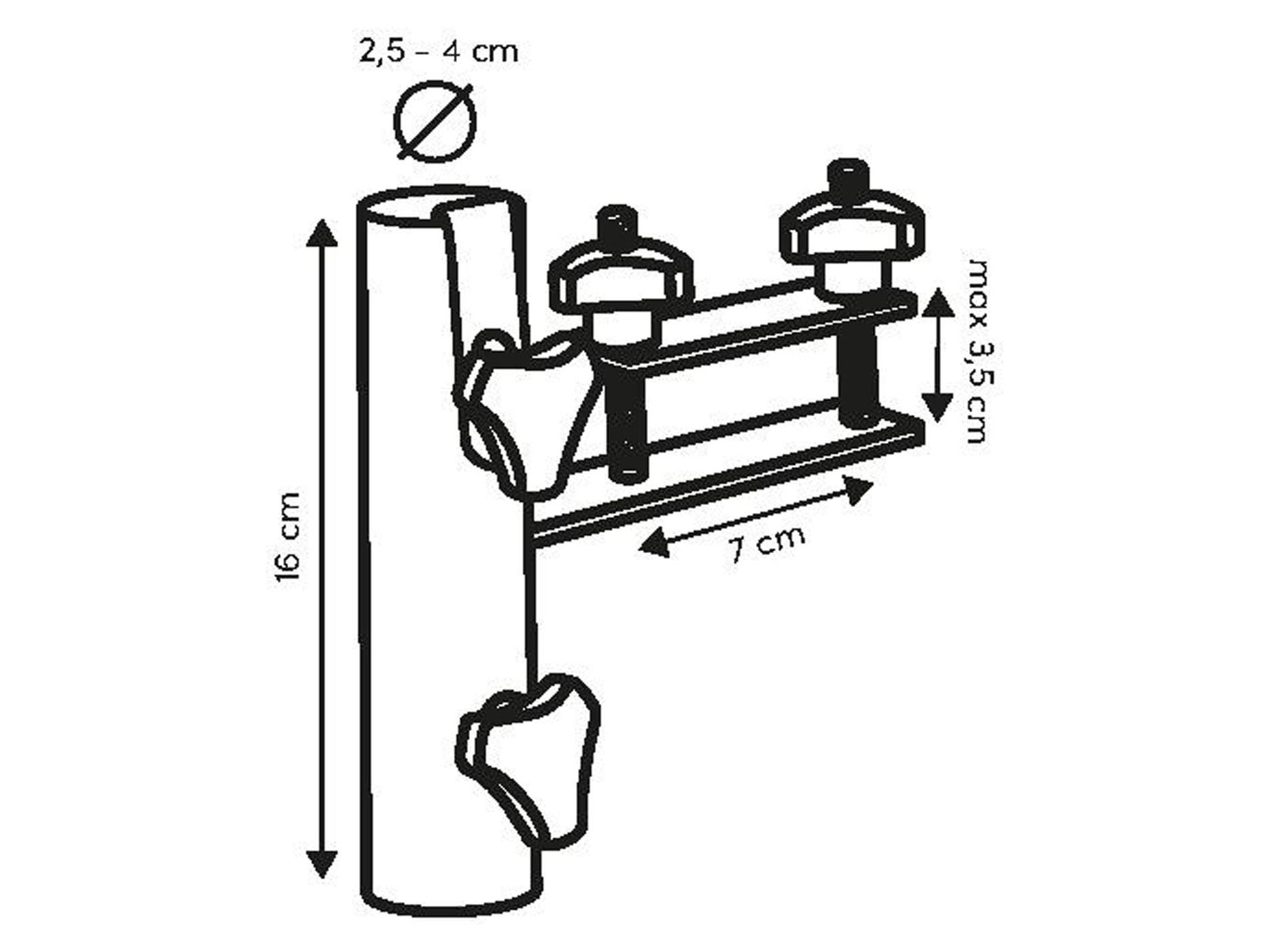 Parasollfeste flatt horisontalt