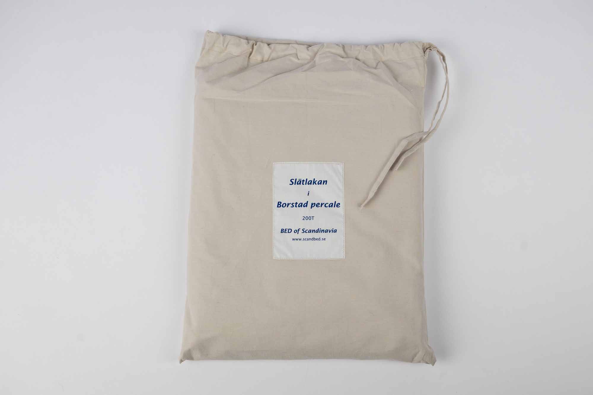 Pussilakana harjattu percale