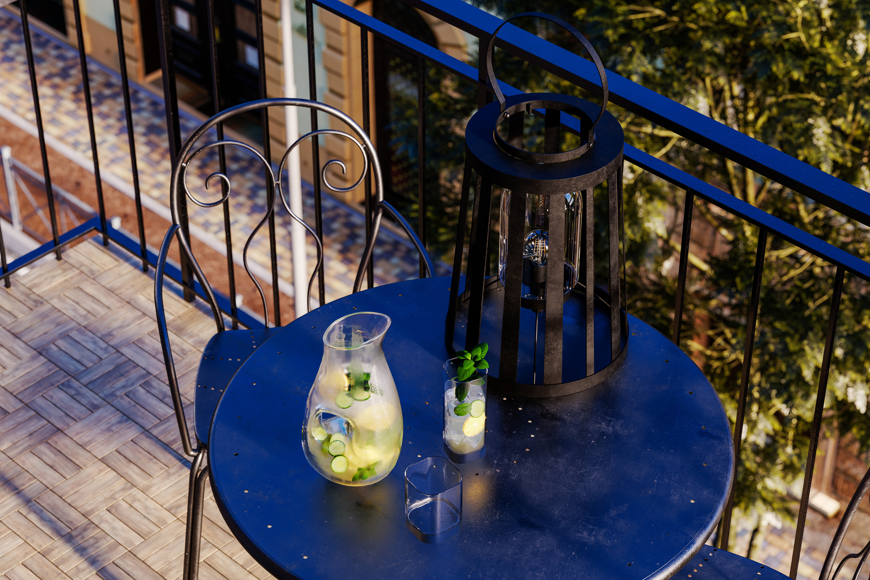 Delphia bord/golvlampa IP44 sandsvart