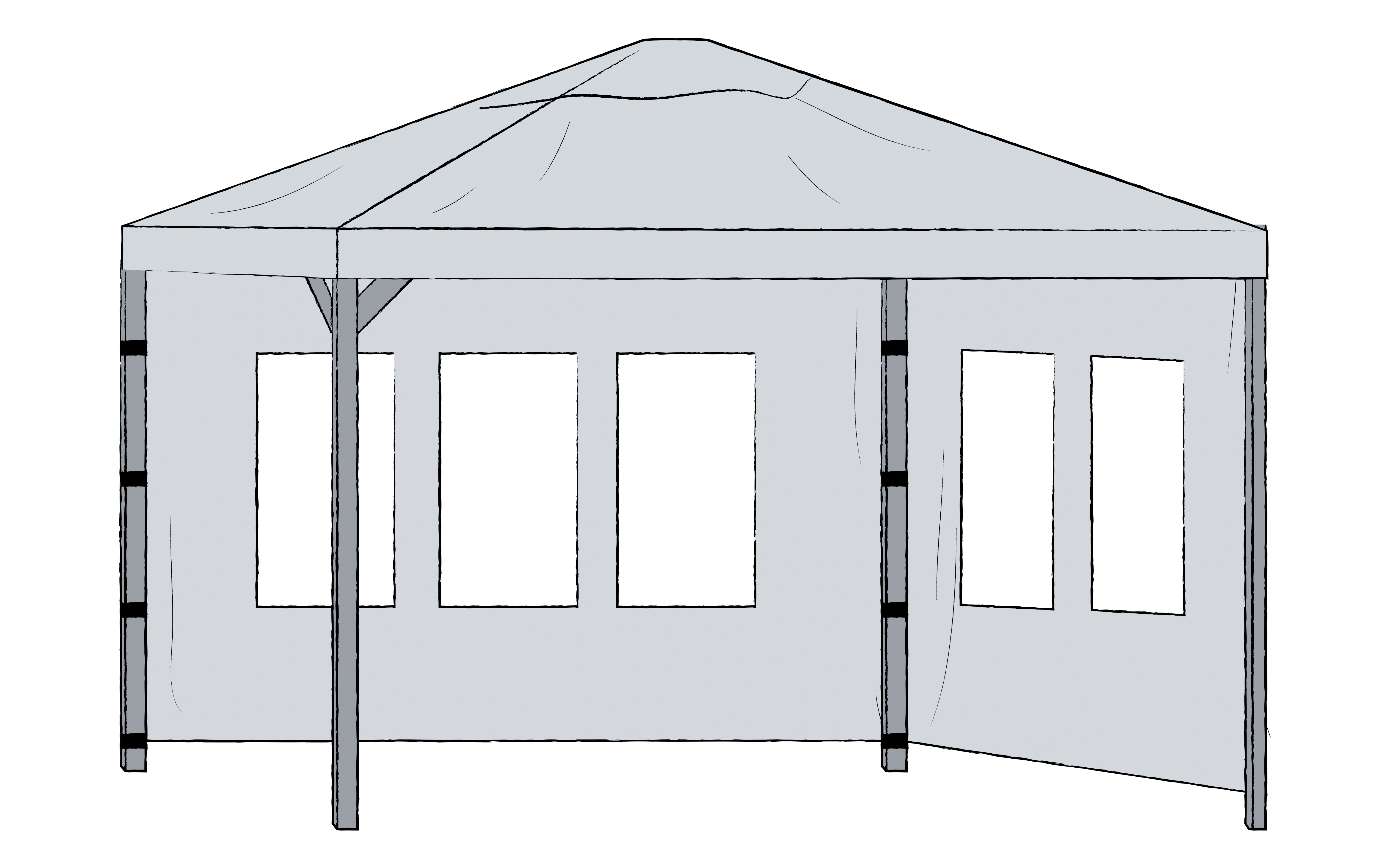 Hov sidovägg (grå)