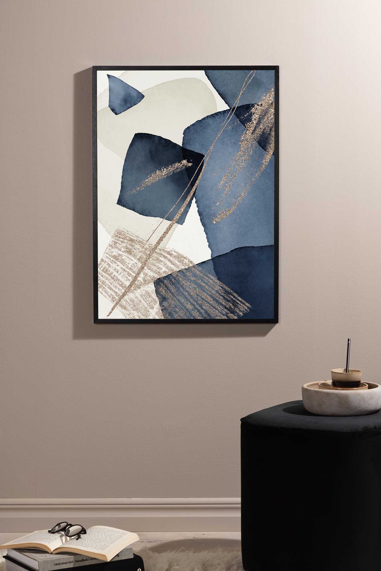 Blue swirl poster