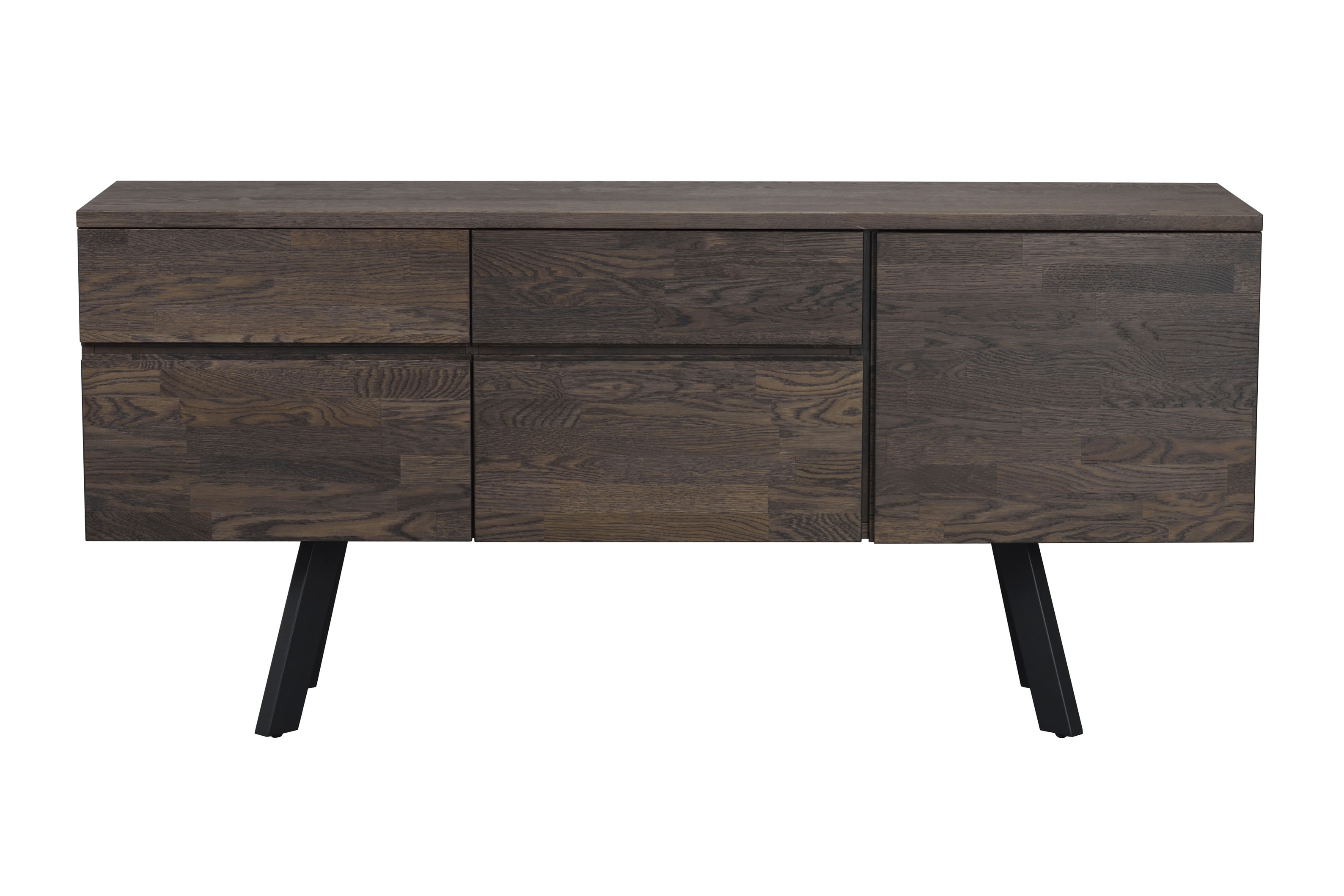 Fred skjenk mørkebrun eik/svart