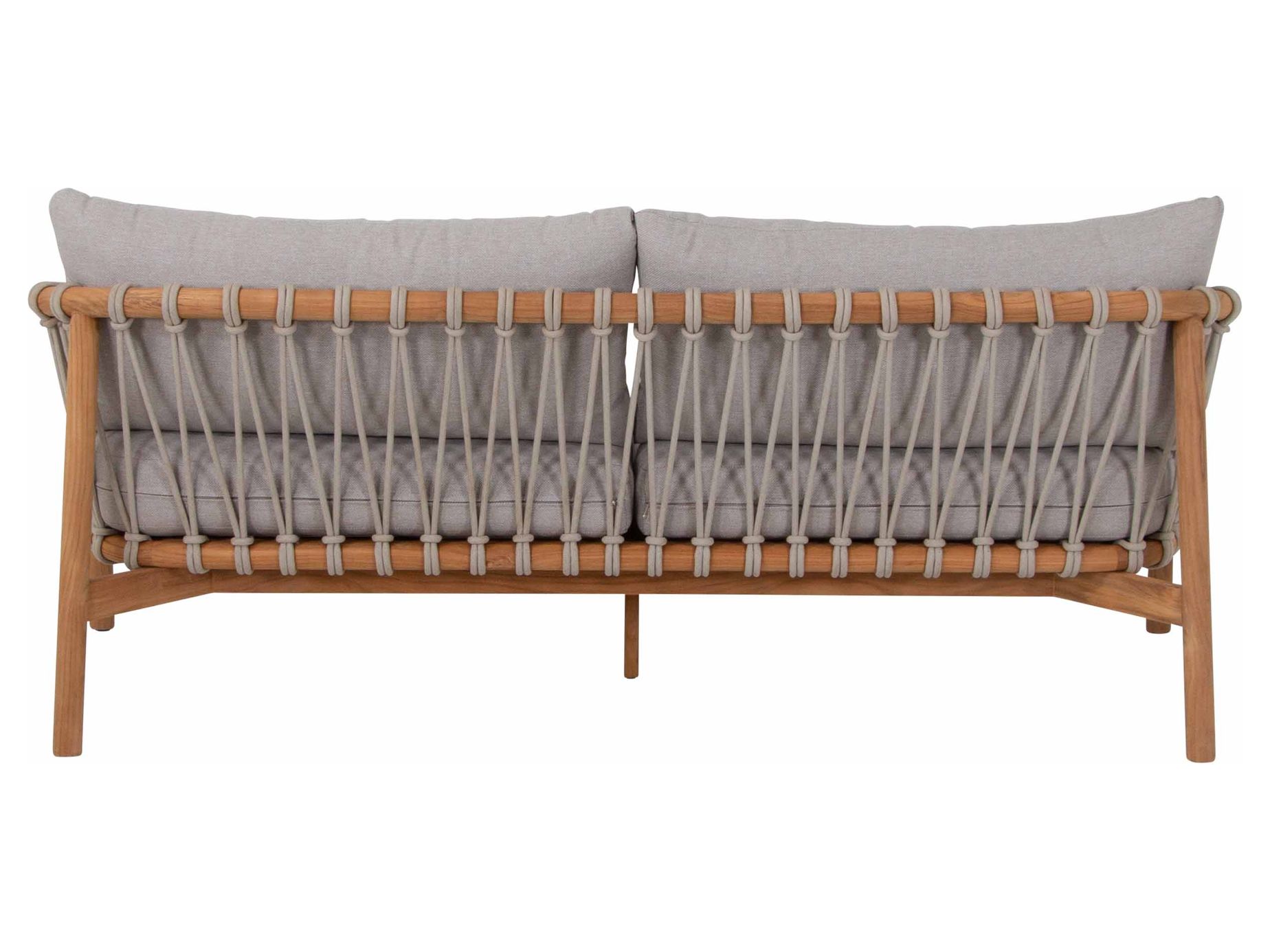 Alva soffgrupp Teak med beige dyna 3-sitssoffa, 2 st fåtöljer & bord 110x60 cm