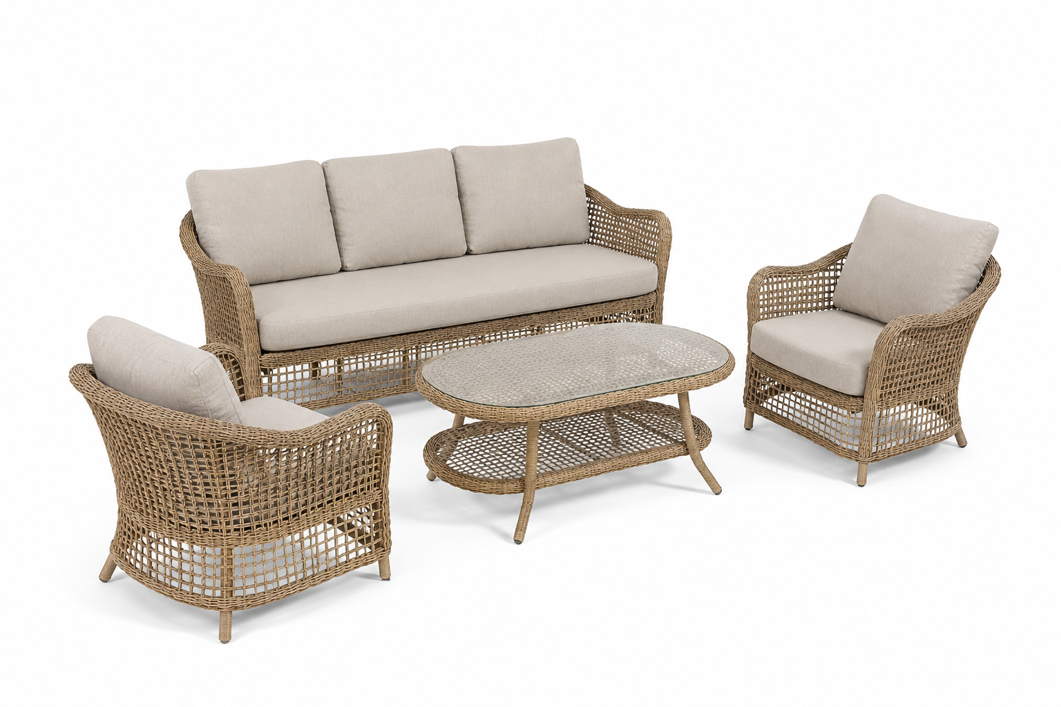 Palmer sofagruppe Beige/Plush Wheat