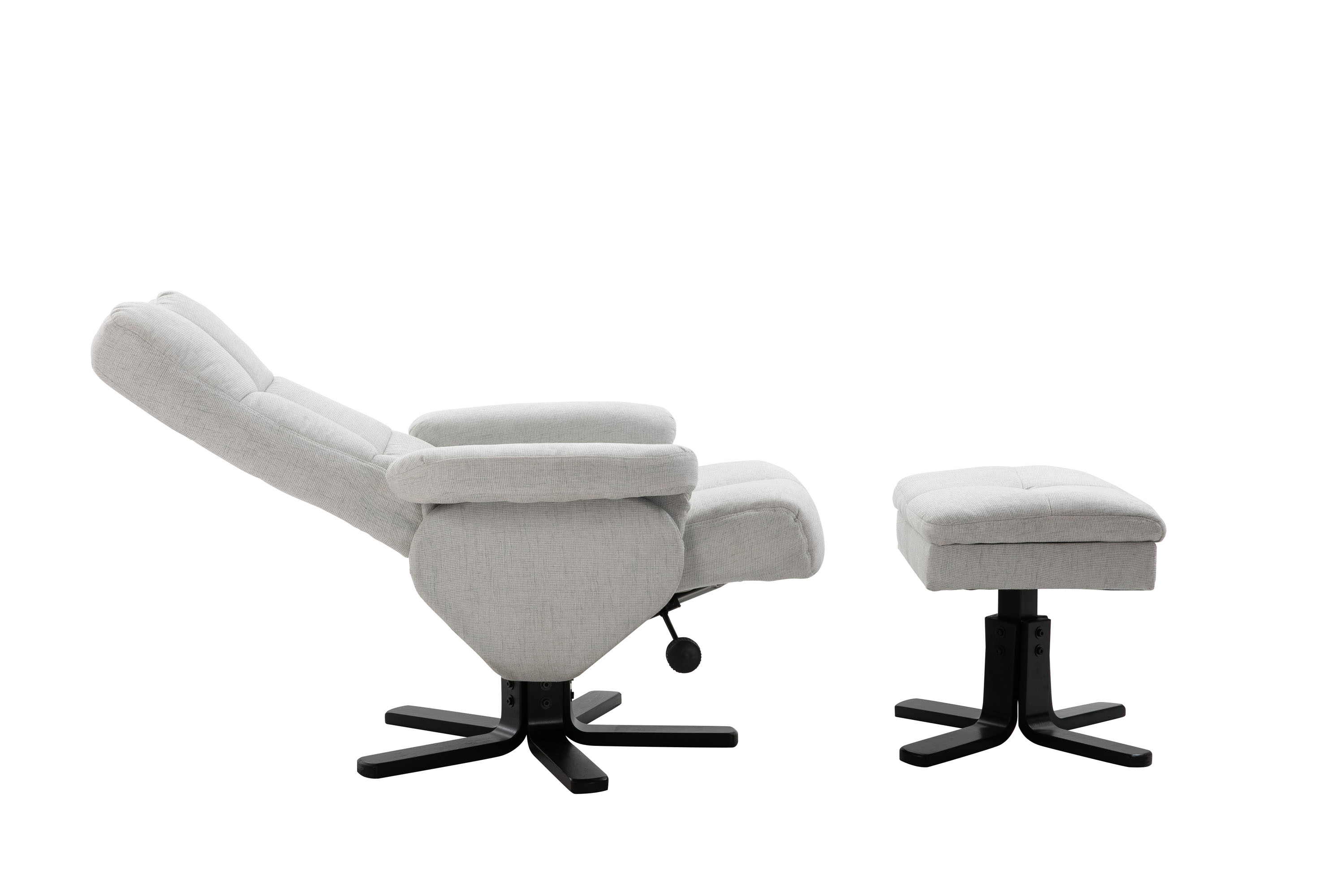 Sven hvilestol med fotskammel, grå