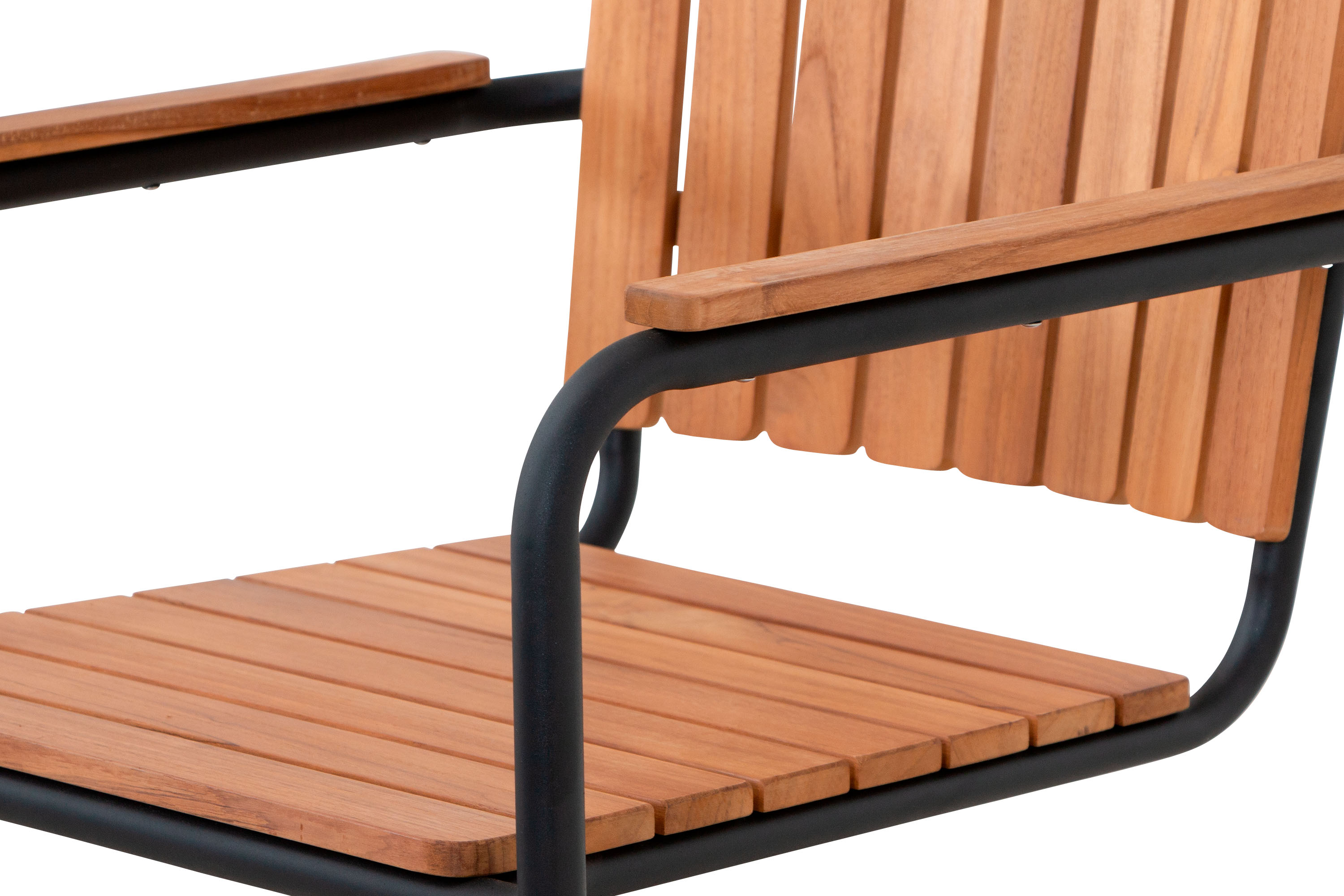 Resö stapelstol Svart/teak 