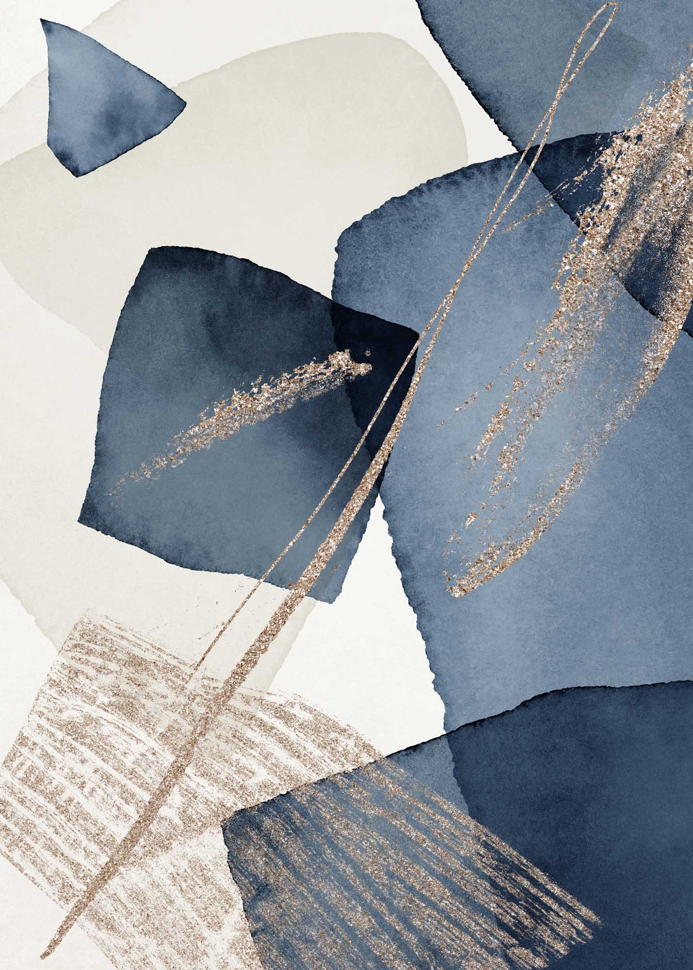 Blue swirl poster