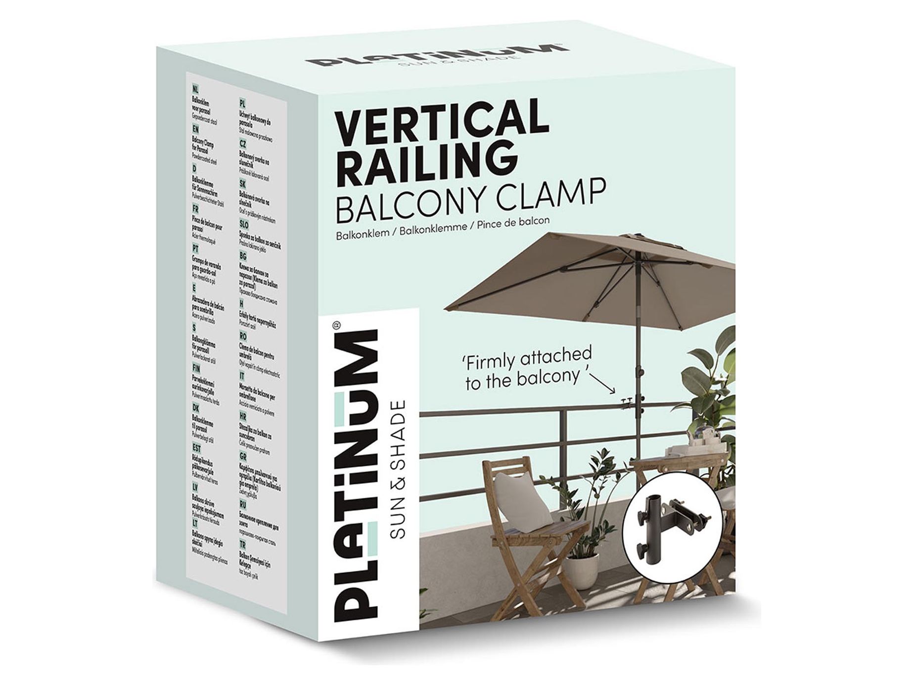 Parasollfäste flat vertikal