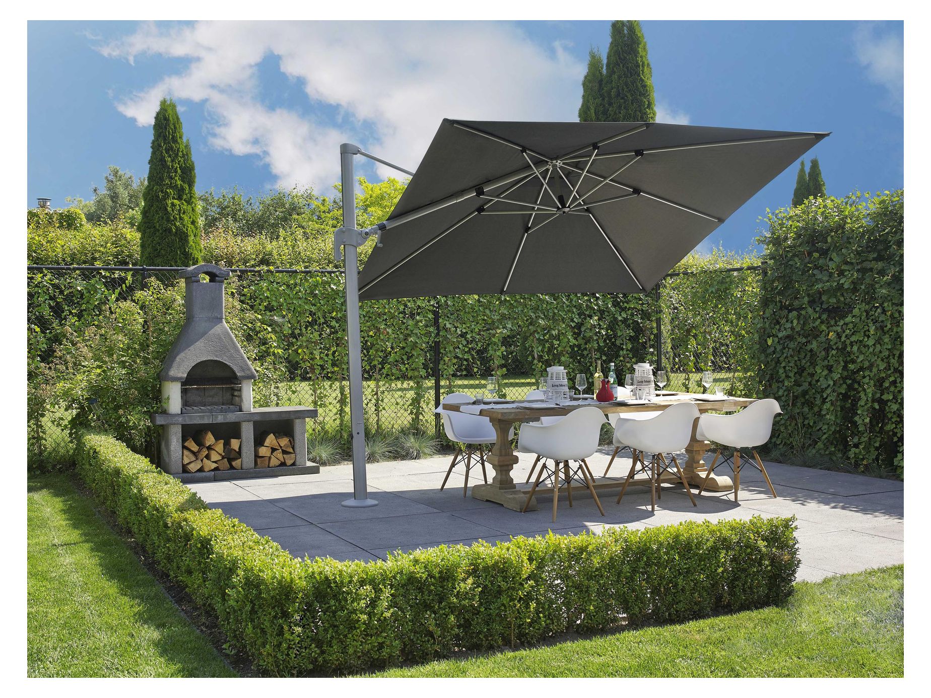 In-Ground parasollfot för fastgjutning