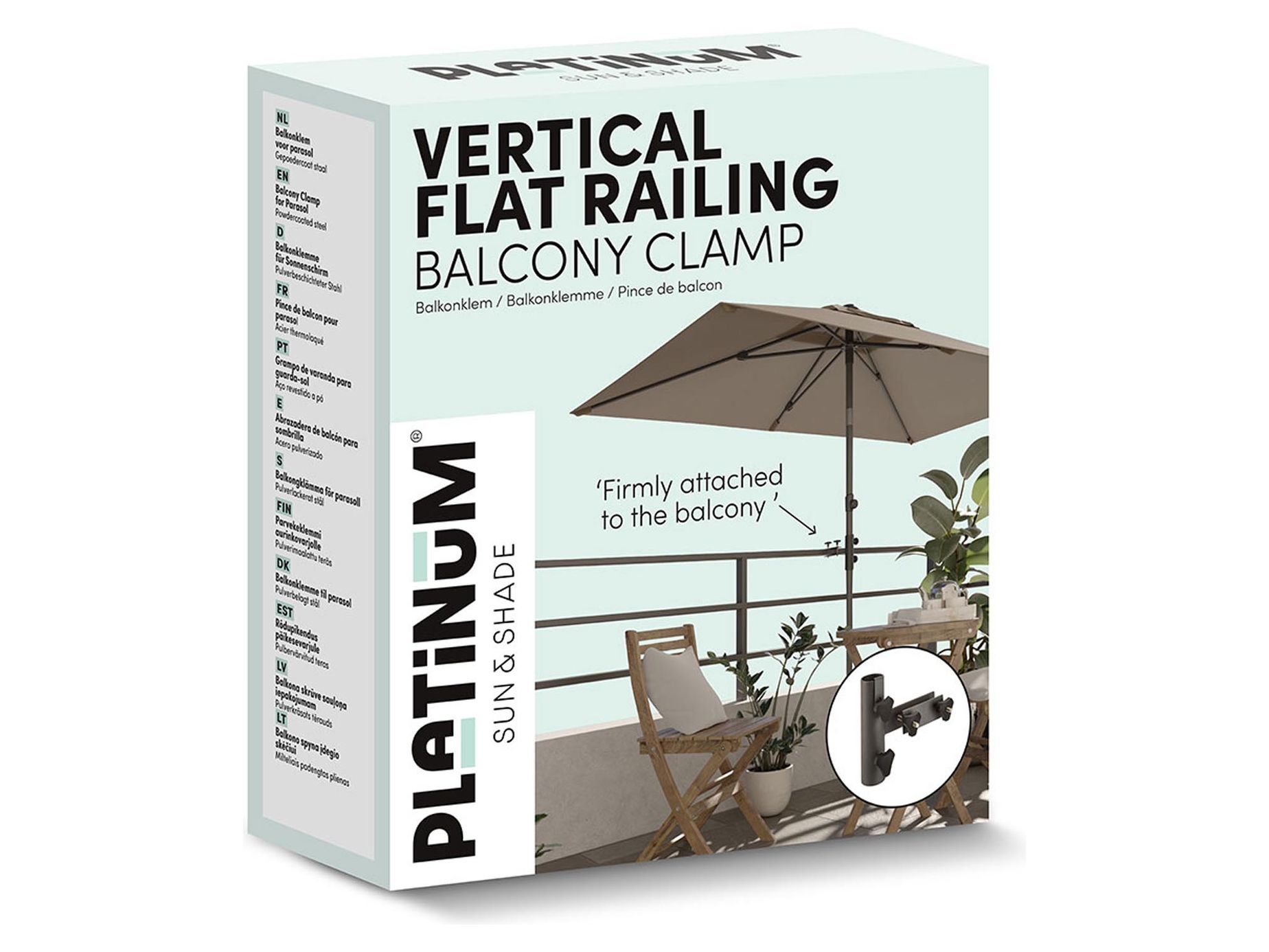 Parasollfeste flatt vertikalt