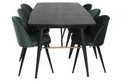 Black Veneer & Velvet matgrupp