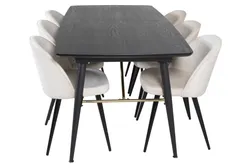 Black Veneer & Velvet ruokailuryhmä