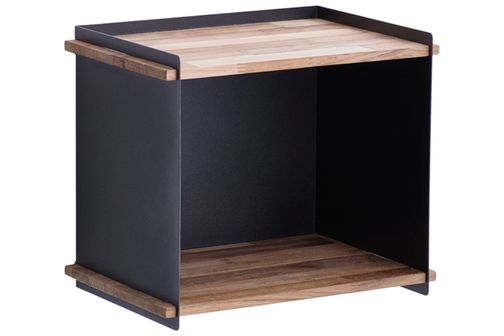 Laatikko Seinä Tiikki m/l ava harmaa aluminium