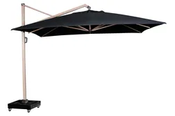 Icon parasoll premium Svart/trä exkl. parasollfot 3,5 x 3,5 m