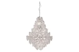 Monarque Grande taklampa Ø58cm Krom/klar