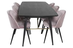 Black Veneer & Velvet matgrupp