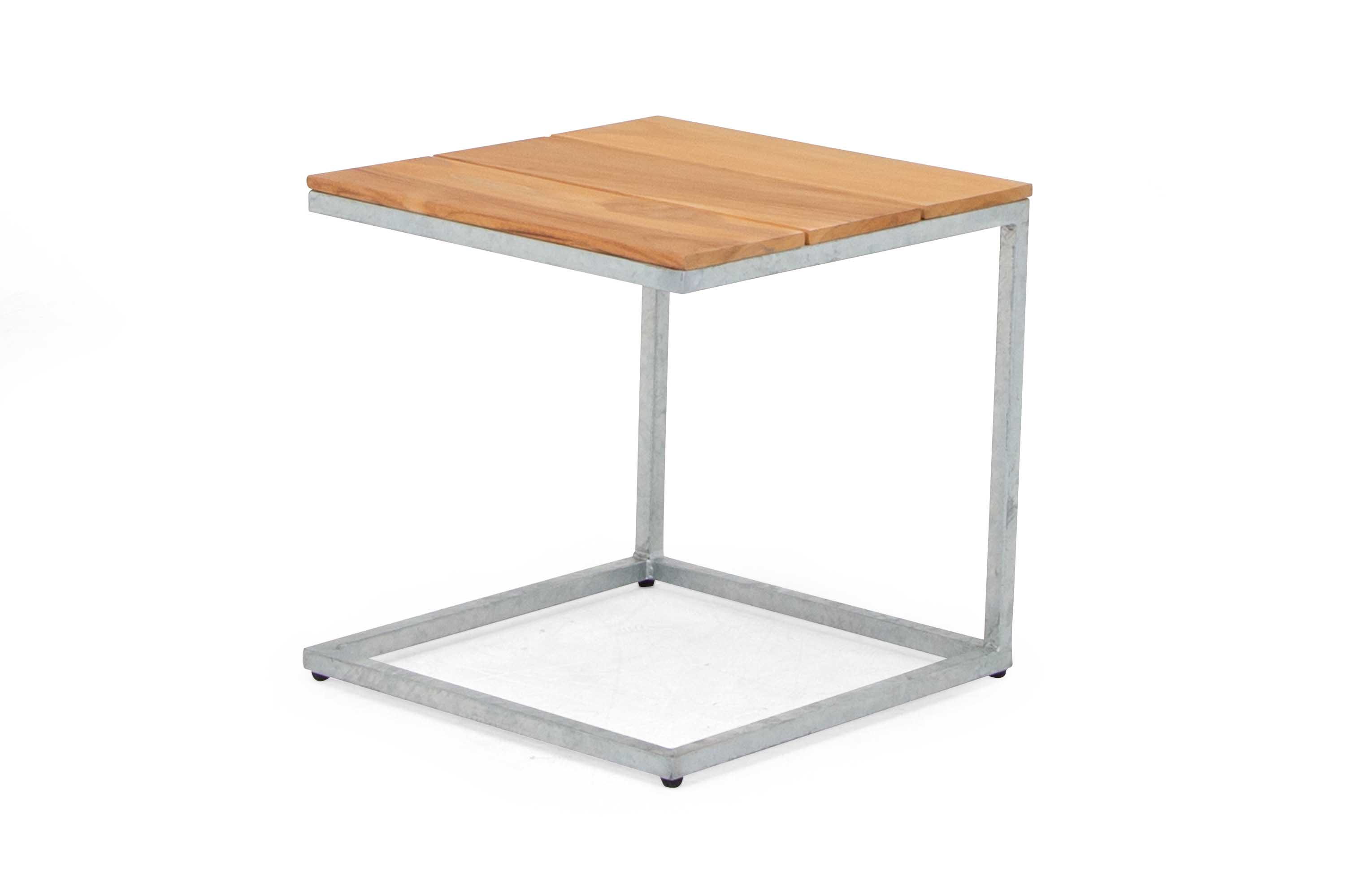 Malö sidobord Galv/teak 45 x 45 cm