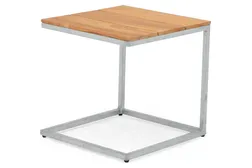 Malö sidobord Galv/teak 45 x 45 cm