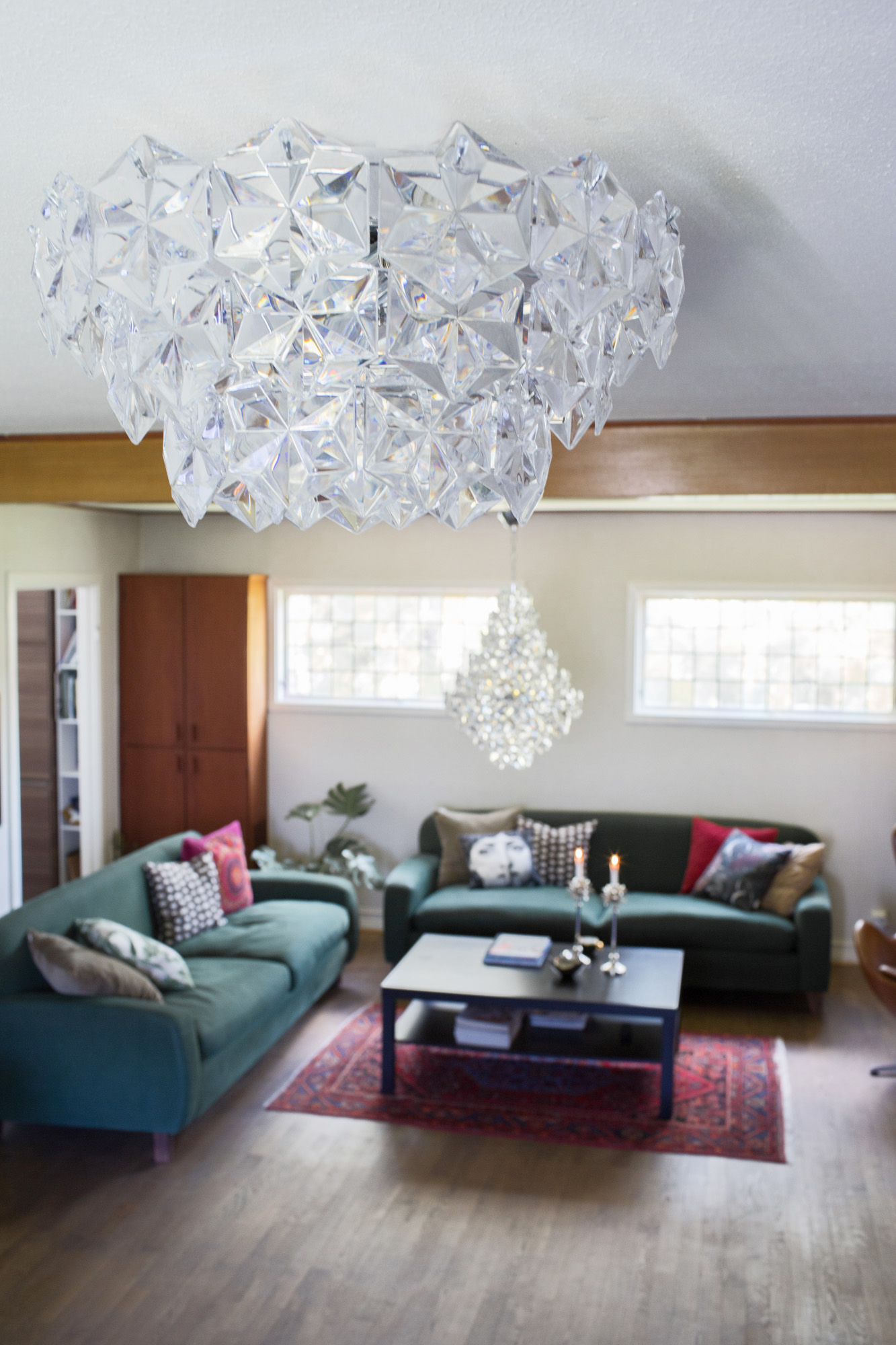 Monarque plafond Ø51cm Krom/klar