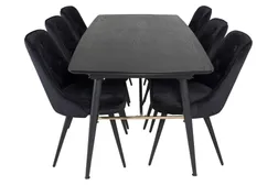 Black Veneer & Velvet spisebordssæt