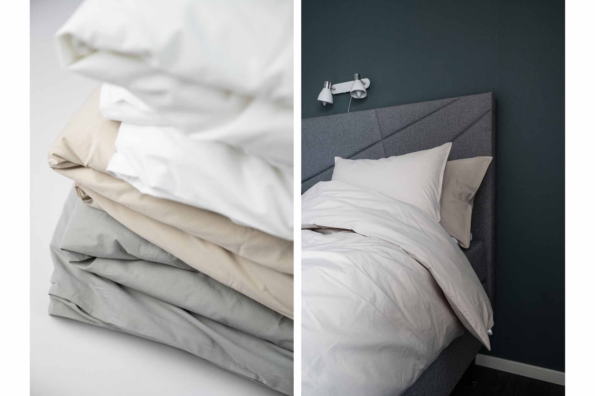 Pussilakana harjattu percale