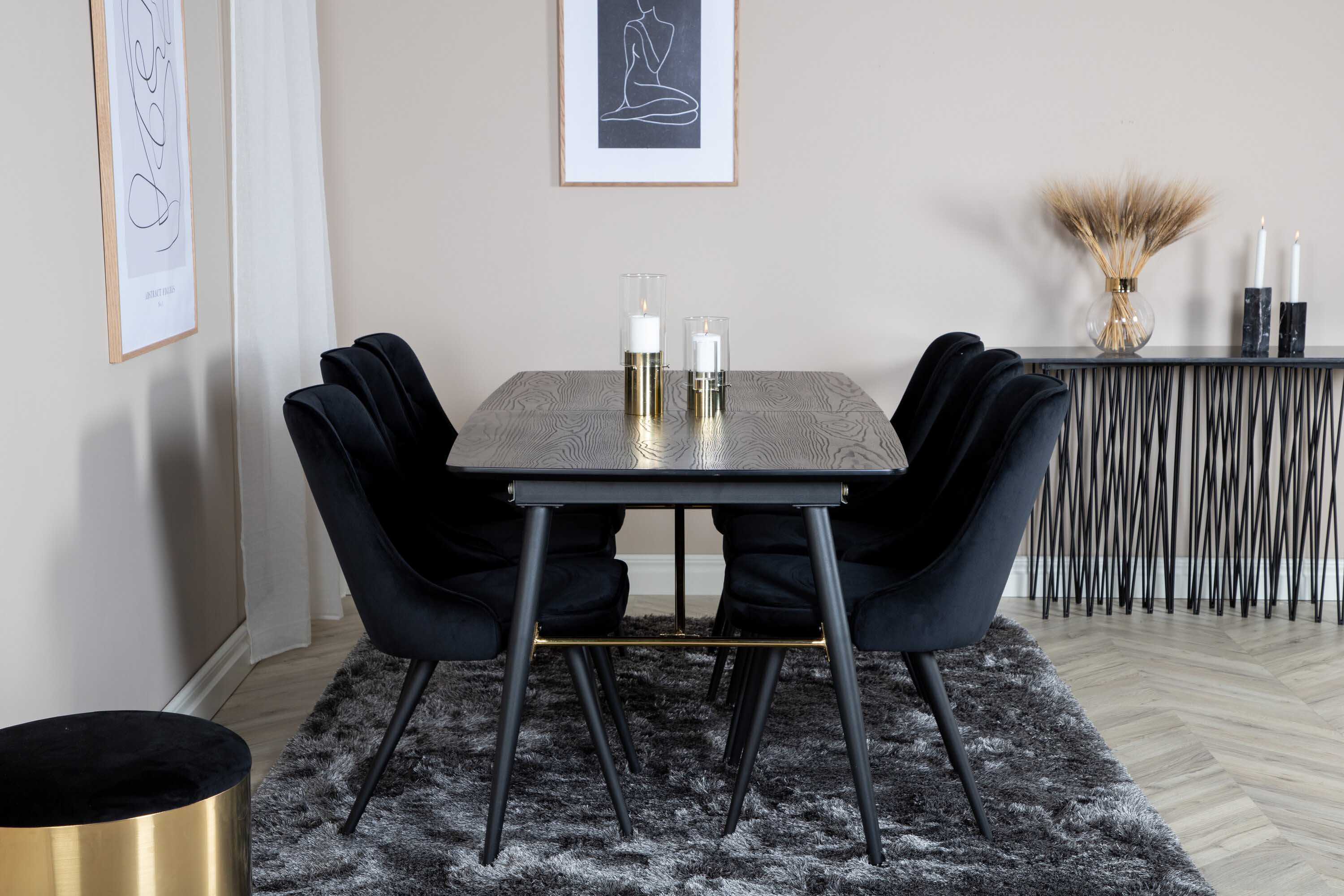 Black Veneer & Velvet spisegruppe