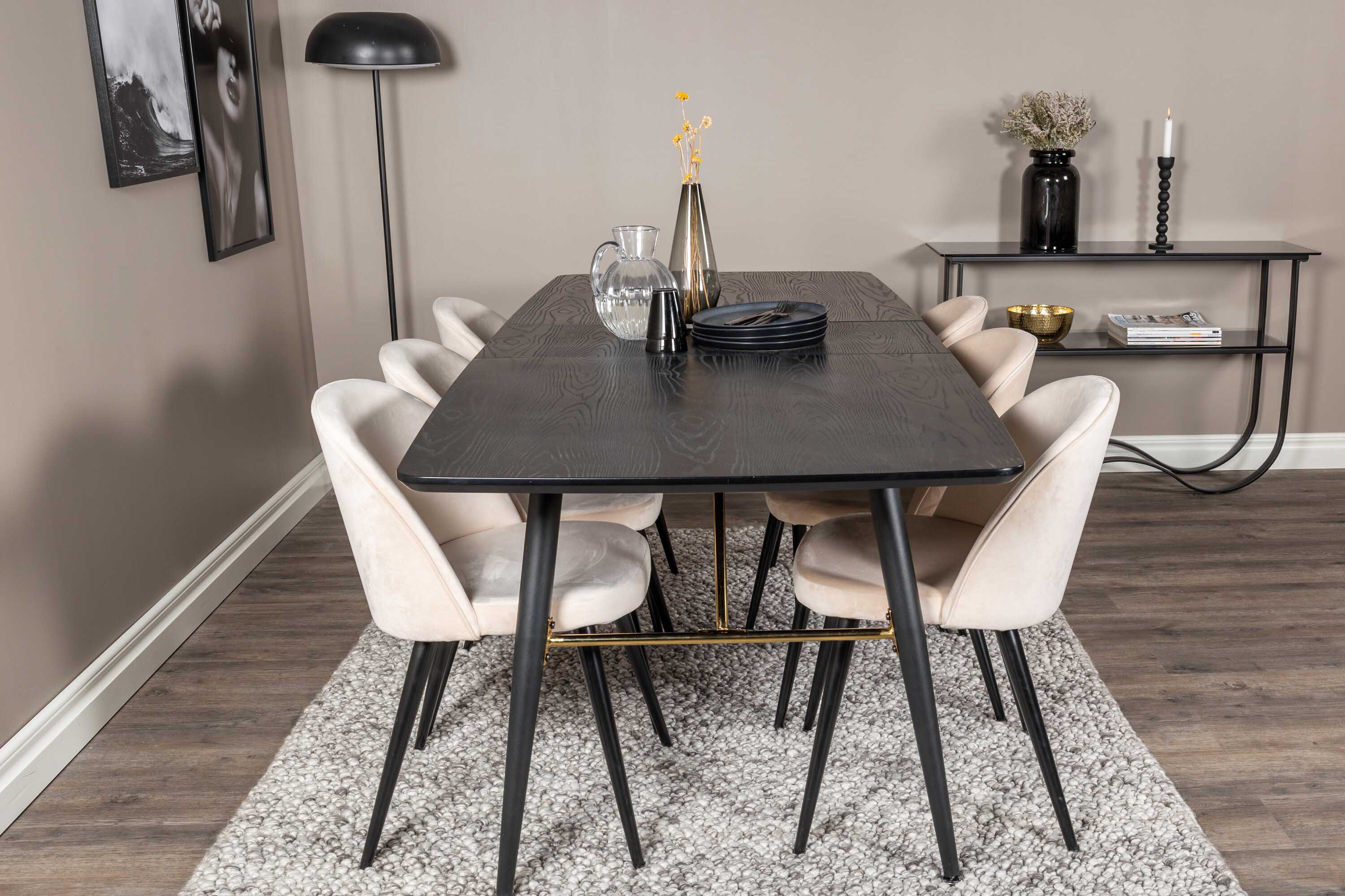 Black Veneer & Velvet ruokailuryhmä