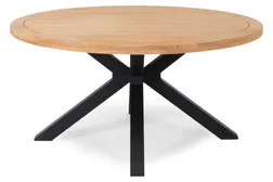 Long Island matbord Teak/svart 150 cm