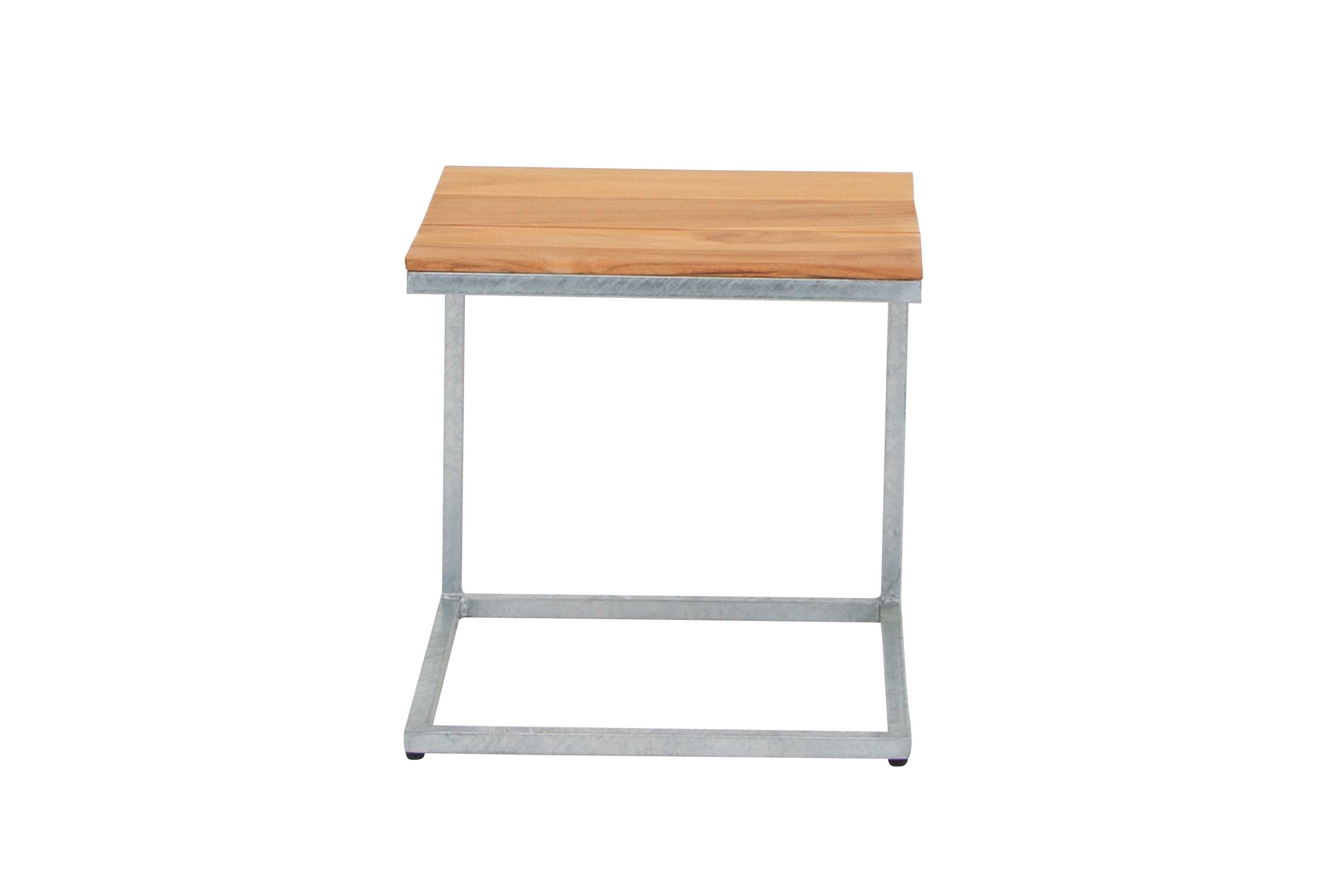 Malö sidobord Galv/teak 45 x 45 cm