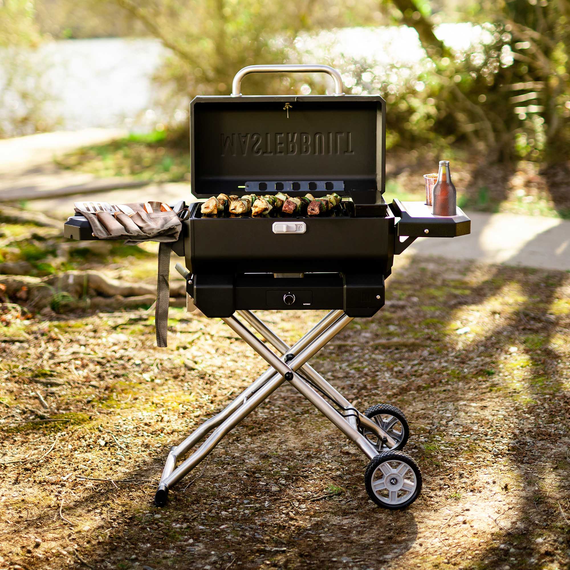 Grillvagn till portabel kolgrill