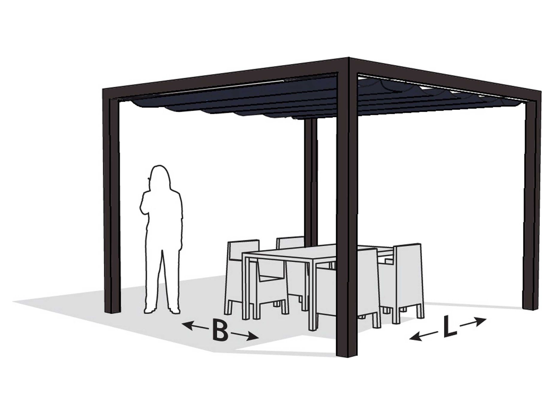 Solskydd pergola
