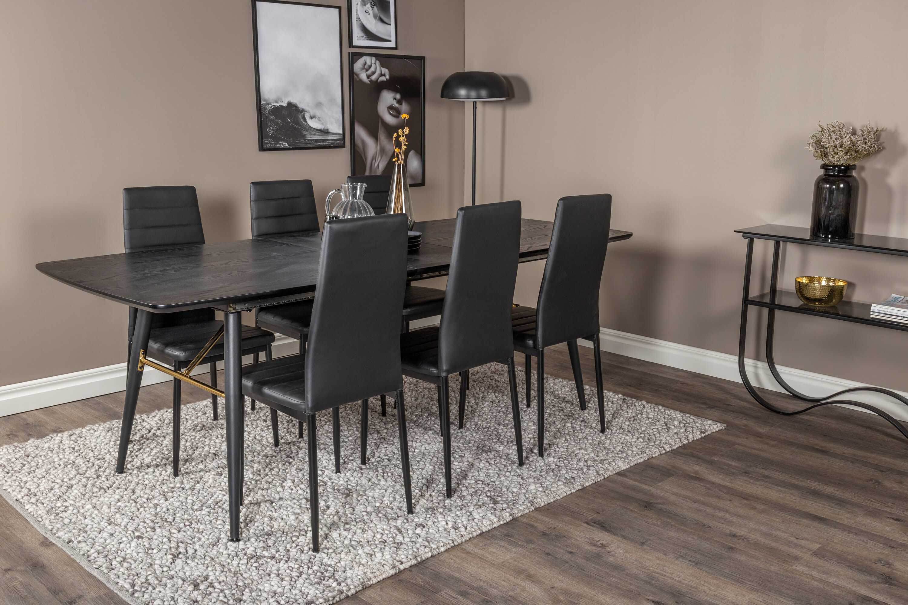 Black Veneer & Slim highback ruokailuryhmä