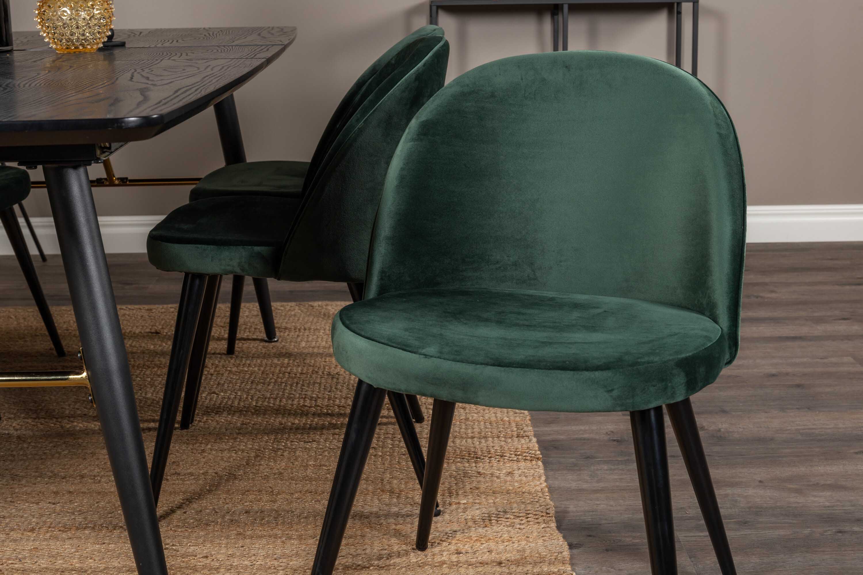 Black Veneer & Velvet matgrupp