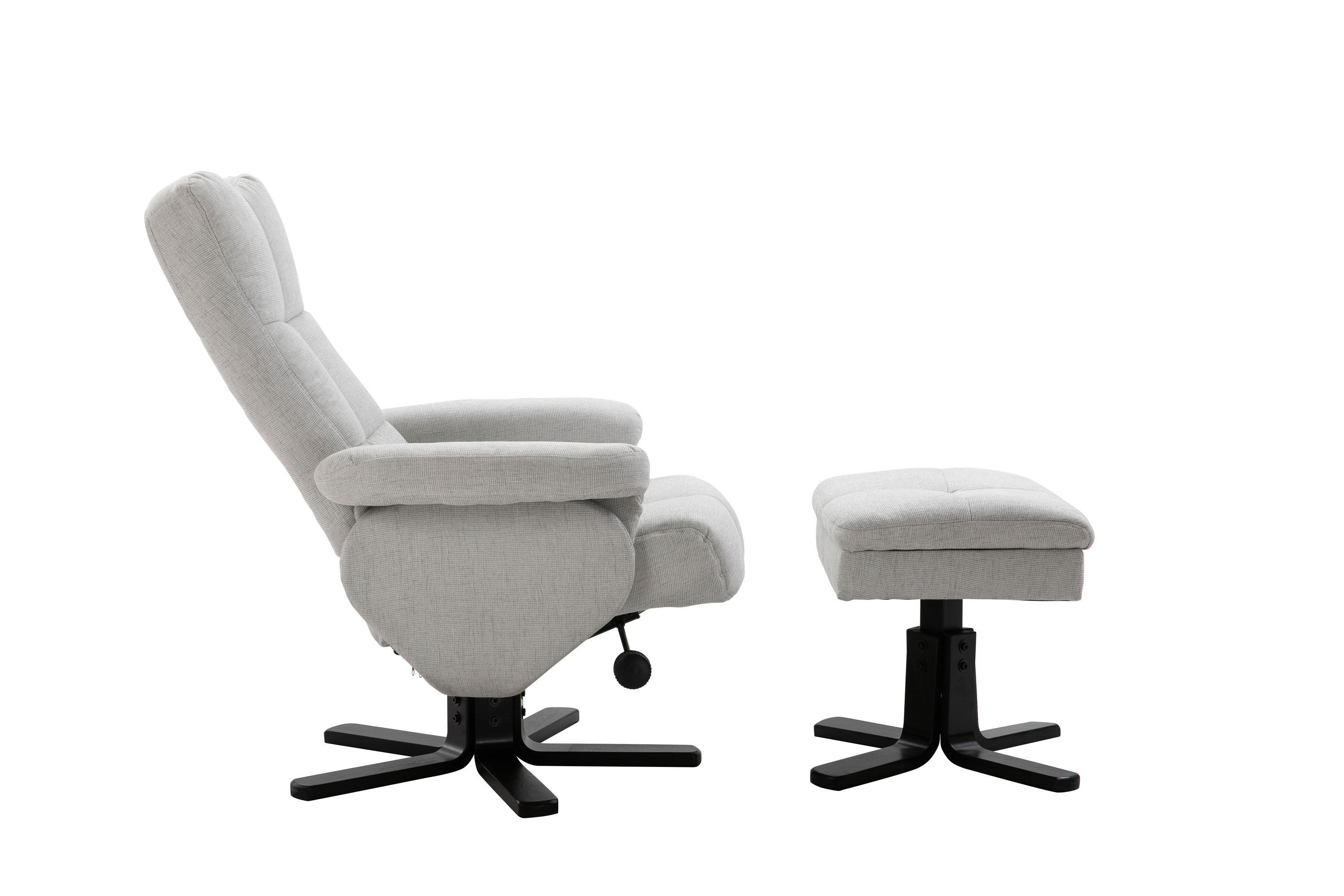 Sven hvilestol med fotskammel, grå