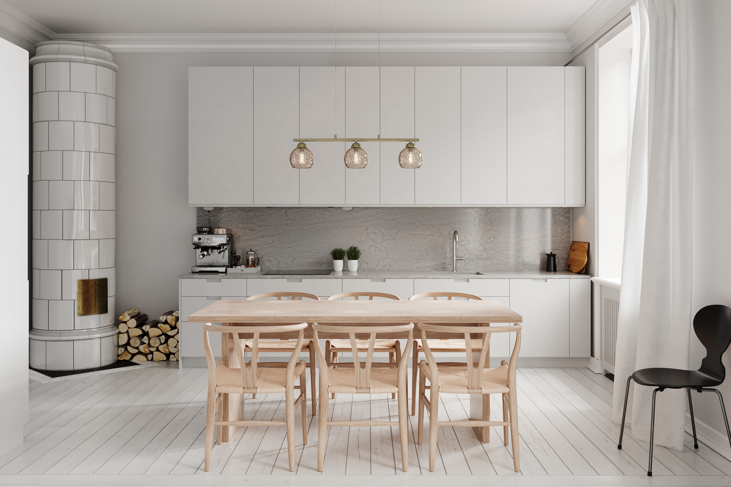 Golden bar loftslampe