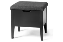 KLINTE bänk 45 cm svartlack med Nojus ulltyg