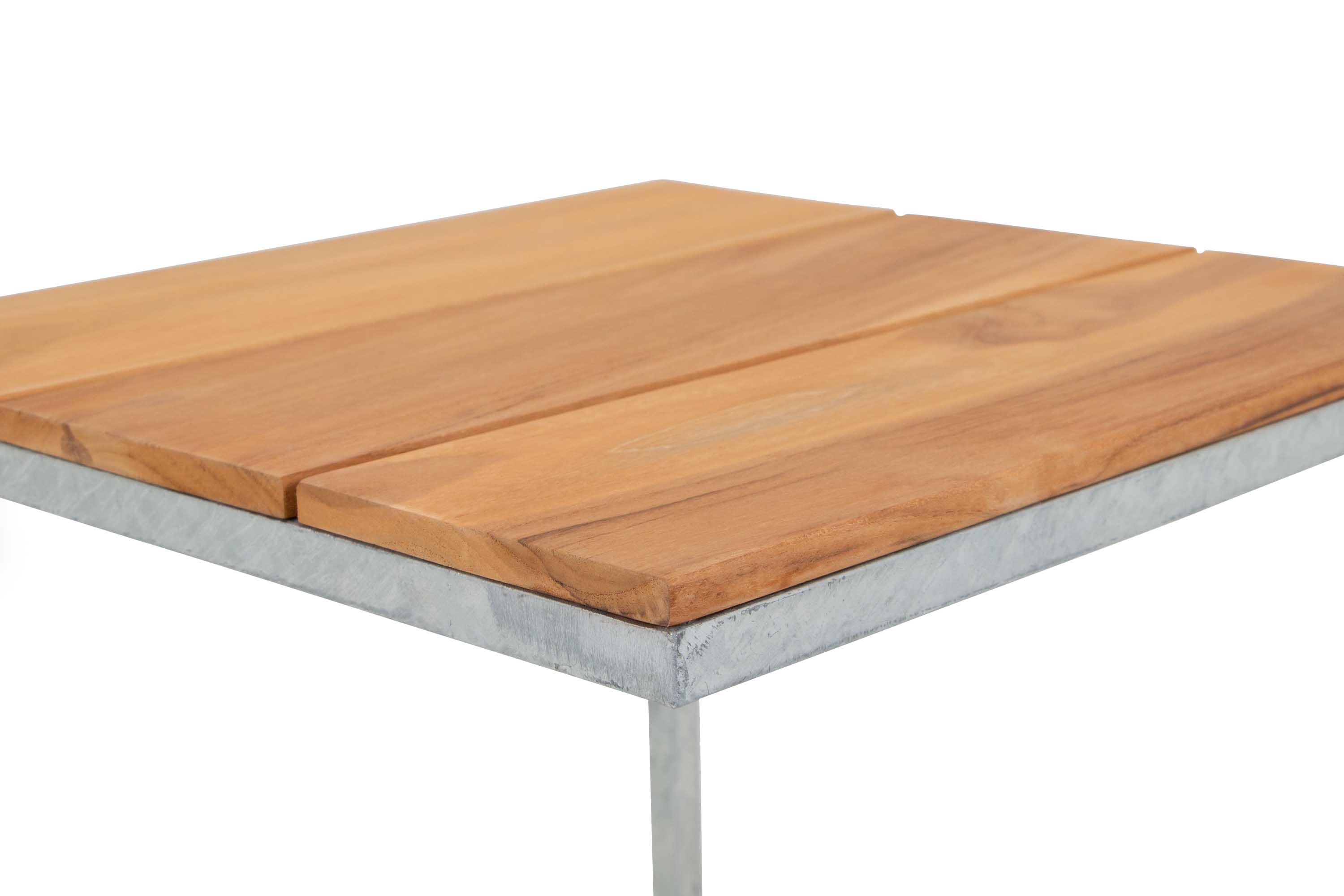 Malö sidobord Galv/teak 45 x 45 cm