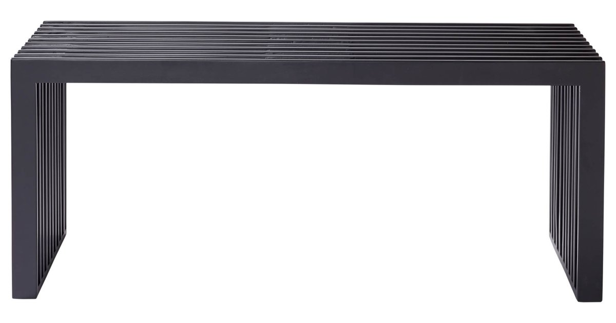 Köp Rib bänk - Svart 104x35 cm från Cinas - Bra Möbler