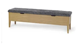 KLINTE bänk 160 cm oljad ek med fårpäls