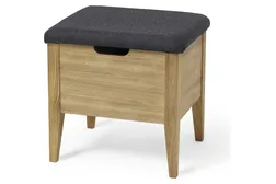 KLINTE bänk 45 cm oljad ek med Nojus ulltyg