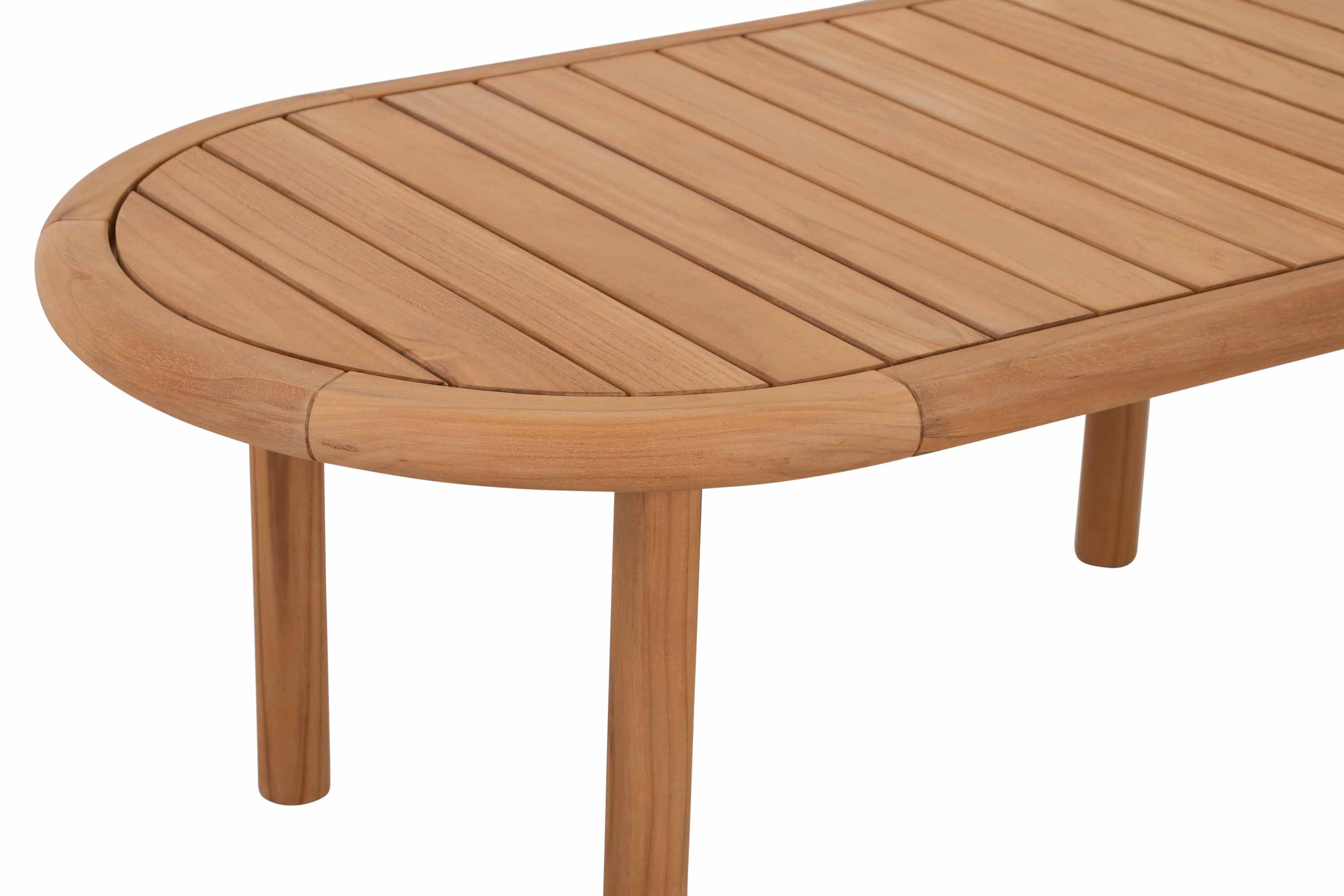 Alva soffgrupp Teak med beige dyna 3-sitssoffa, 2 st fåtöljer & bord 110x60 cm