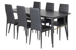 Black Veneer & Slim highback ruokailuryhmä