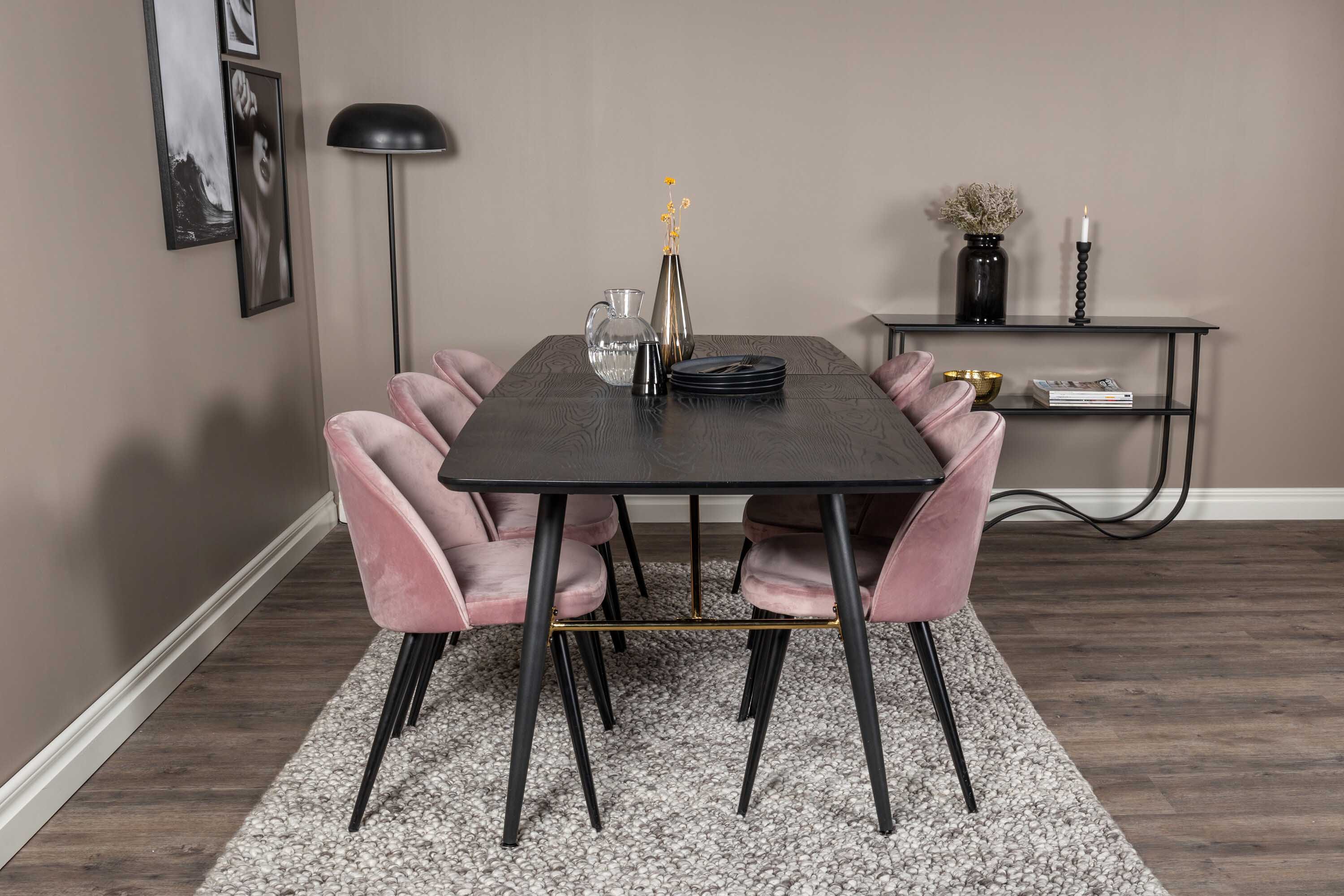 Black Veneer & Velvet matgrupp