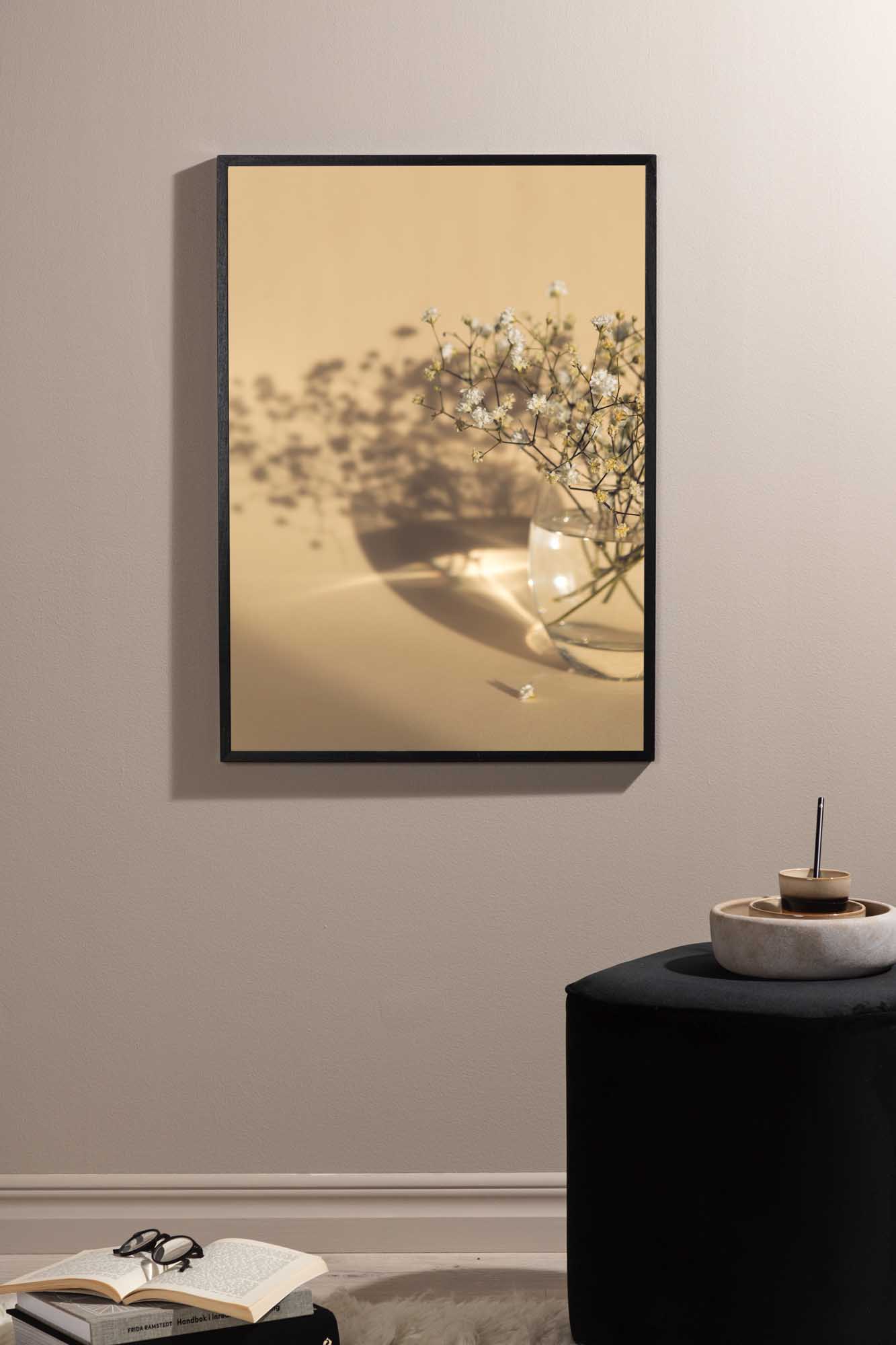 White flowers poster