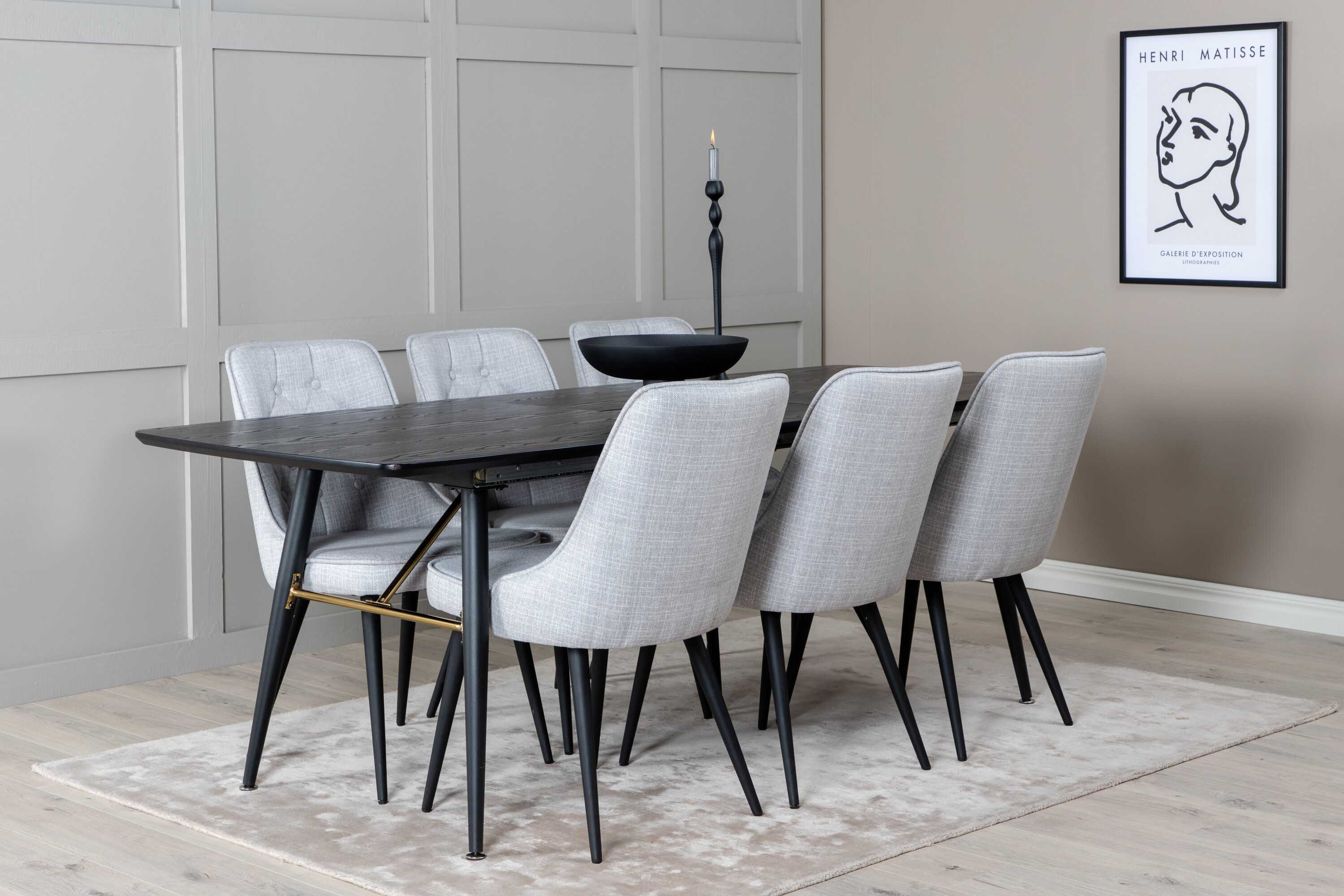 Black Veneer & Velvet spisegruppe