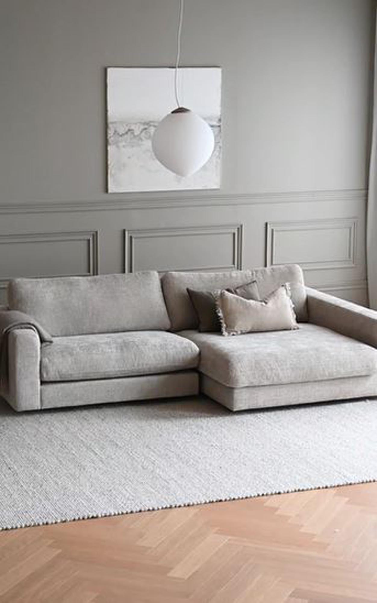 Duncan 3-seters sofa med sjeselong H